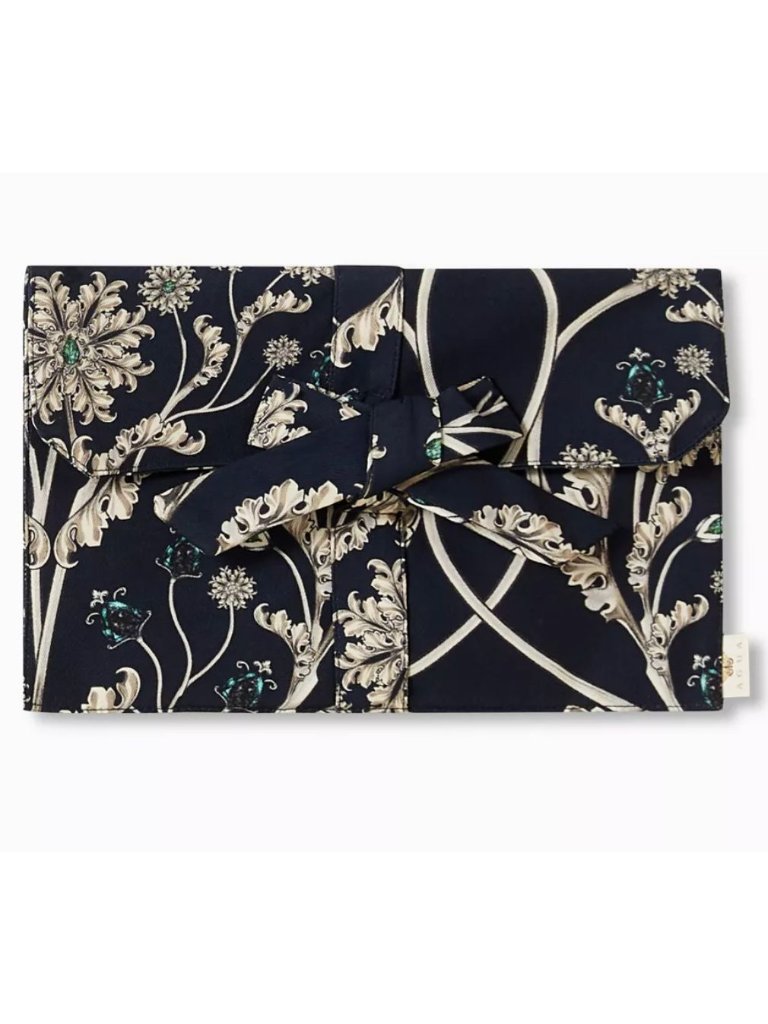 Agua By Agua Bendita Lily Of The Valley Pouch Bag Black Floral